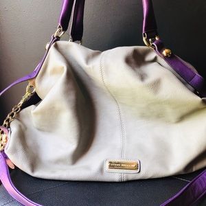 Grey and Purple Steve Madden Shoulder Bag Purse